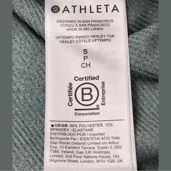 ATHLETA Uptempo Ribbed Henley Top in Light Green! - Picture 7 of 7
